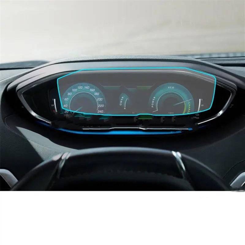 EBDFGHK Cockpit Schutzfolie Kompatibel Mit Peugeot Für 5008 2021 Auto Navigation Schutz Film Gehärtetem Glas Display-Schutz Film Auto Navigation Schutz Film(for Instrument) von EBDFGHK