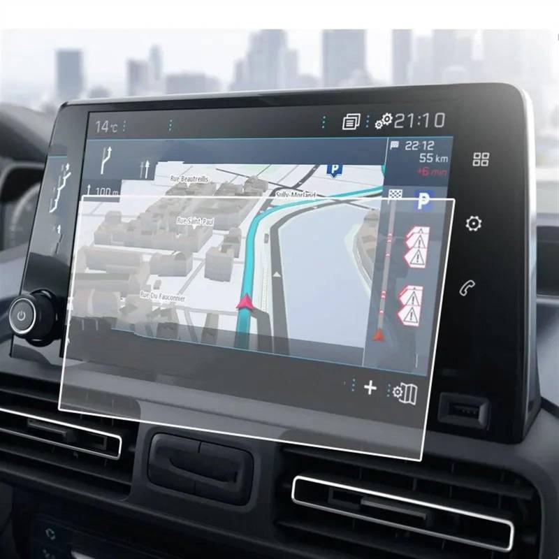 EBDFGHK Cockpit Schutzfolie Kompatibel Mit Peugeot Für Rifter 2019 2020 Navigation Display Screen Schutz Film Center Control Screen Schutz Film Auto Zubehör von EBDFGHK