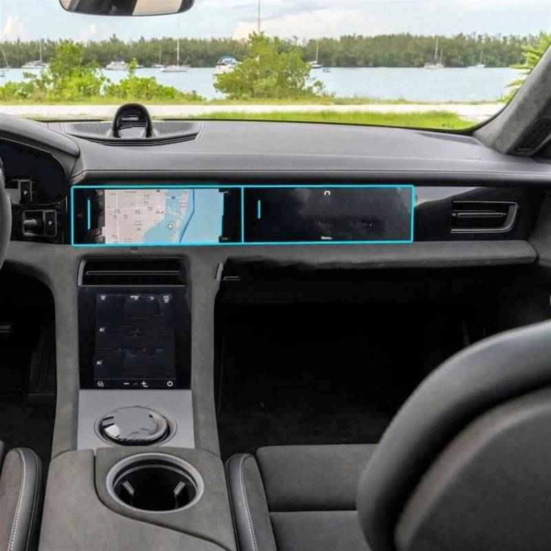 EBDFGHK Cockpit Schutzfolie Kompatibel Mit Porsche Für Taycan 2020 2021 2022 Autonavigation Schutzfolie Panzerglas Displayschutzfolie Autozubehör von EBDFGHK