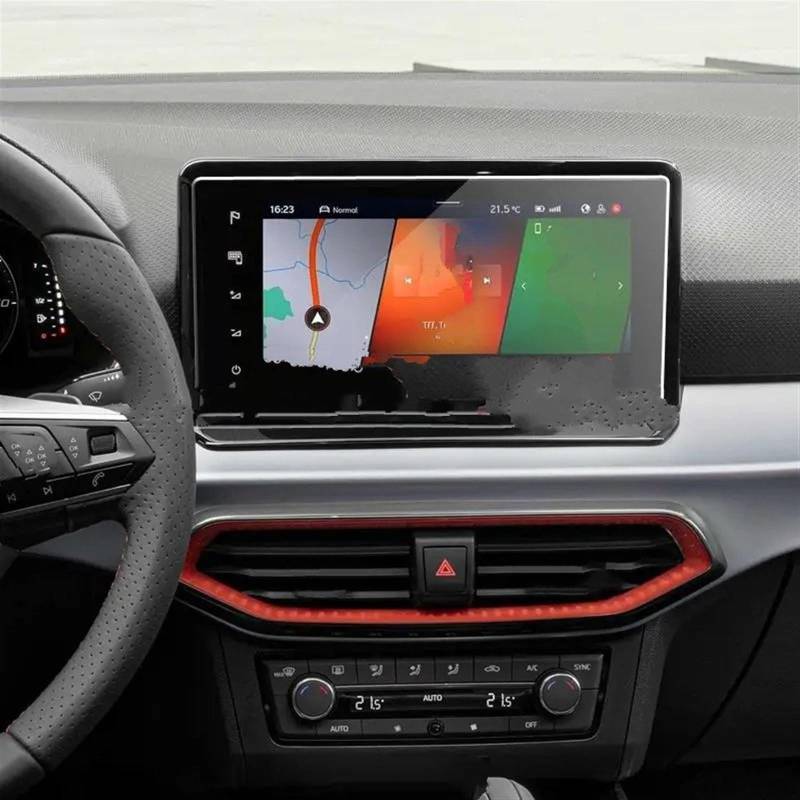 EBDFGHK Cockpit Schutzfolie Kompatibel Mit Seat Für Ibiza 2022 9,2 Zoll Autoinnenraum Mittelkonsole Transparente Displayschutzfolie Autonavigation Schutzfolie von EBDFGHK