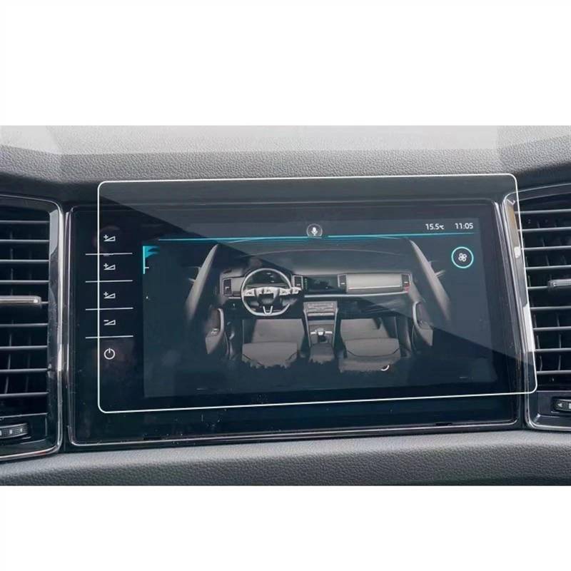 EBDFGHK Cockpit Schutzfolie Kompatibel Mit Skoda Für Kodiaq 2021 2022 9,2 Zoll Center Control Displayschutzfolie Schutzfolie Aus Gehärtetem Glas Autozubehör von EBDFGHK
