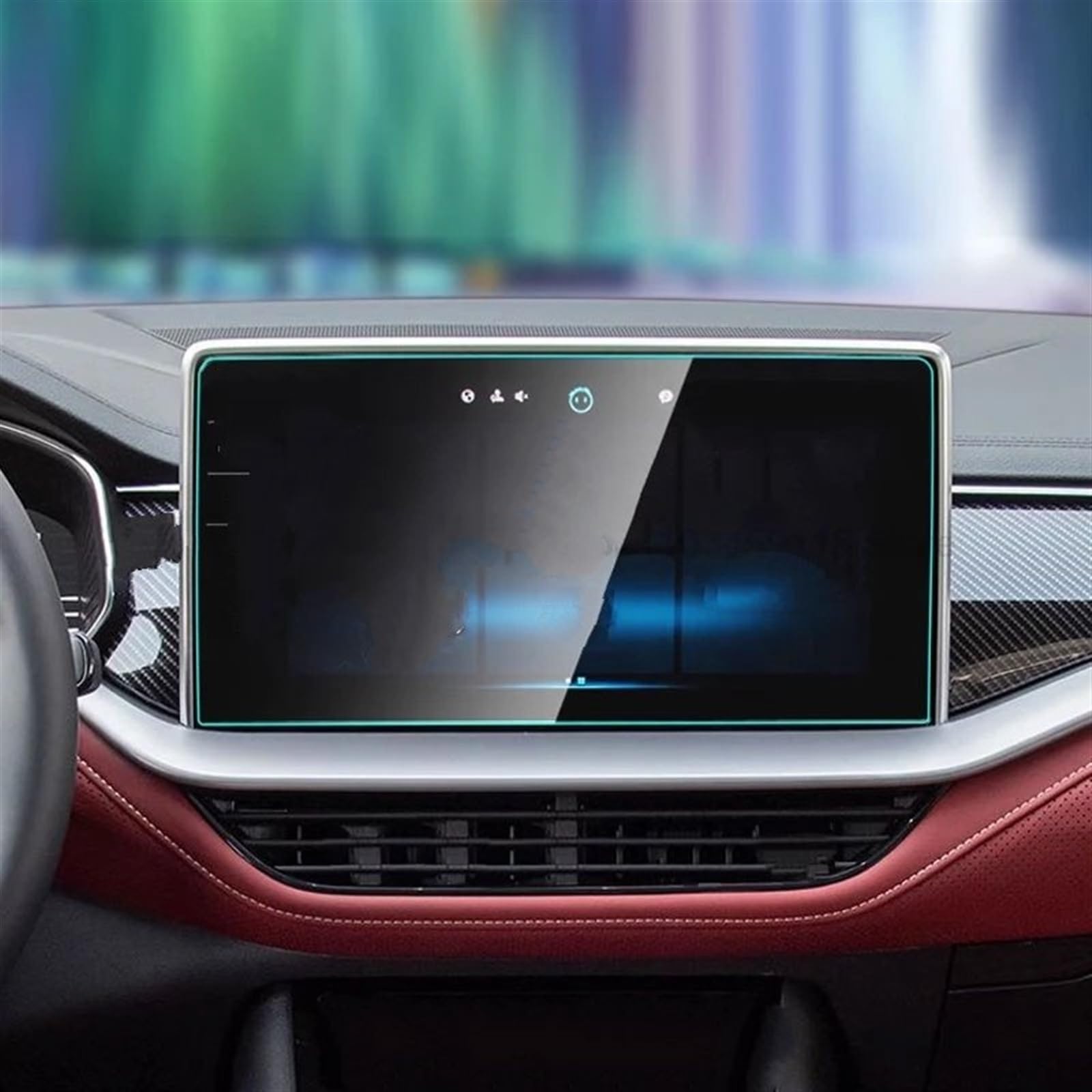 EBDFGHK Cockpit Schutzfolie Kompatibel Mit Skoda Für Kodiaq 2022 2023 2024 12 Zoll Center Control Screen Schutz Film Navigation Display Screen Schutz Film von EBDFGHK
