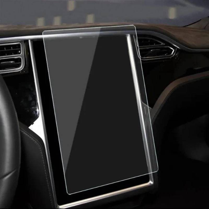 EBDFGHK Cockpit Schutzfolie Kompatibel Mit Tesla Für Model S 2014 2015 2016 2017 2018 2019 17 Zoll Displayschutzfolie Aus Gehärtetem Glas Auto-Innenraum-Schutzfolie von EBDFGHK