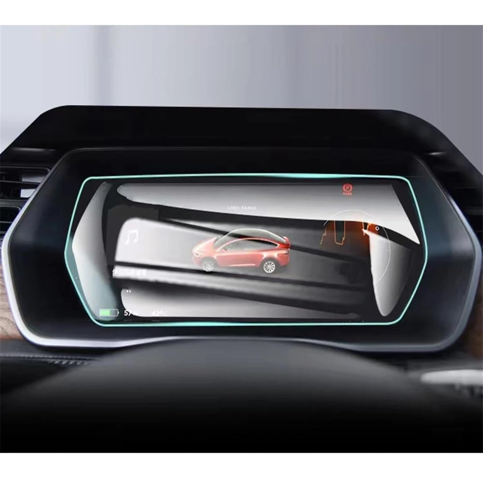 EBDFGHK Cockpit Schutzfolie Kompatibel Mit Tesla Für Model X 2016 2017 2018 2019 2020 2021 2022 2023 Dashboard-Monitor-Schutzfolie Auto-Innenraum-Schutzfolie(Dashboard) von EBDFGHK