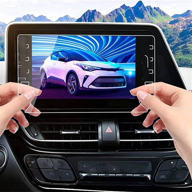 EBDFGHK Cockpit Schutzfolie Kompatibel Mit Toyota Für Chr 2020 2021 2022 2023 8 Zoll Auto Instrument Transparent Schutz Film Center Control Screen Schutz Film von EBDFGHK