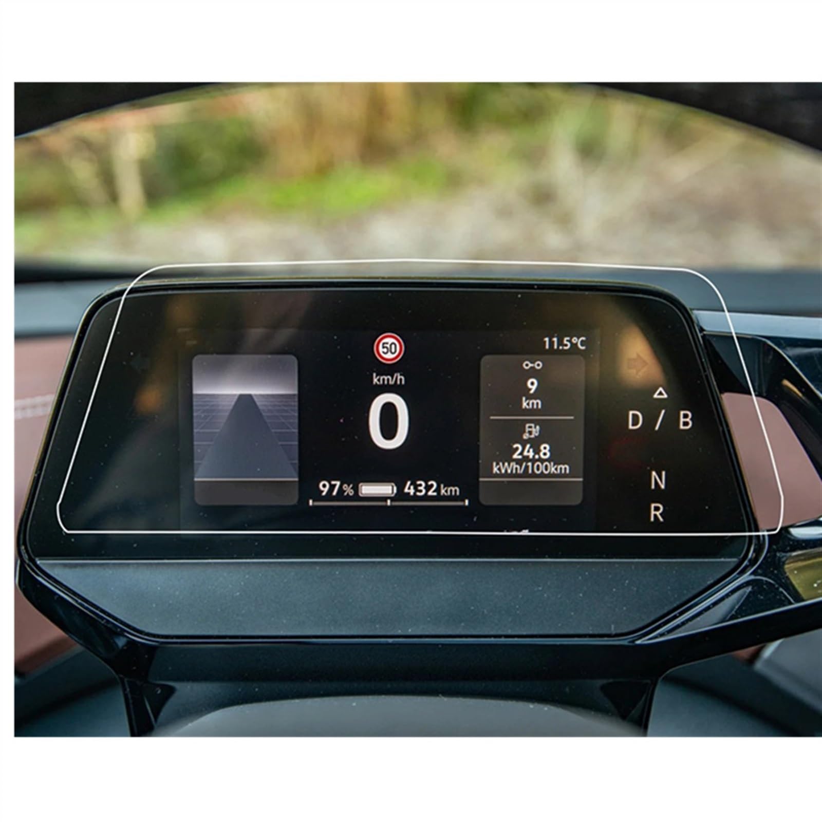 EBDFGHK Cockpit Schutzfolie Kompatibel Mit VW Für Id.5 Für Id5 GTX 2022 Navigation Display Screen Schutz Film Center Control Screen Schutz Film Auto Zubehör(Dashboard) von EBDFGHK