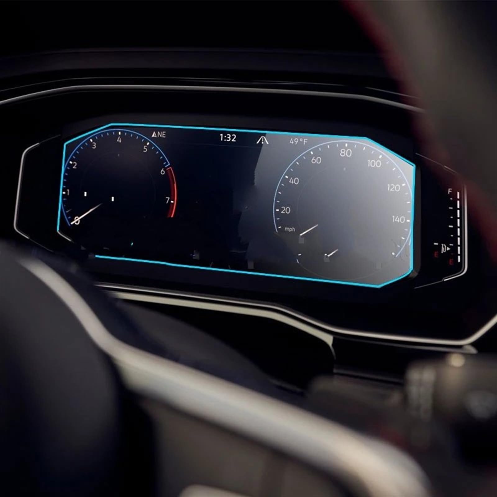 EBDFGHK Cockpit Schutzfolie Kompatibel Mit VW Für J&etta Sel 2019 2020 2021 2022 2023 Navigation Display Screen Schutz Film Center Control Screen Schutz Film von EBDFGHK