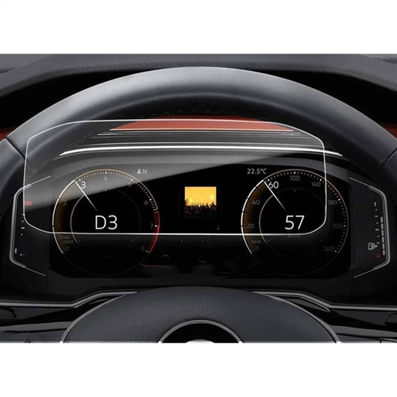 EBDFGHK Cockpit Schutzfolie Kompatibel Mit VW Für T-ROC 2022 Autonavigation Schutzfolie Panzerglas Displayschutzfolie Autoinstrument Schutzfolie(Dashboard) von EBDFGHK