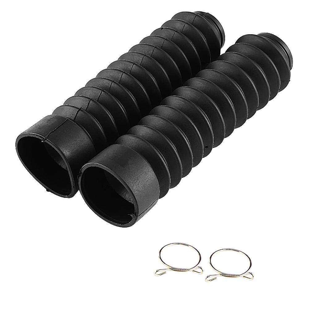 07 Drz125L Shock Boots-Faltenbalg Gabel Gabel Abdeckung Motorrad Faltenbalg Transalp 600 Passend Für 205 X 42 Mm Beinabdeckung Vorne Gamaschen Gators Stiefel Staubschutz Stoßdämpfer (Schwarz) S von EBTOOLS