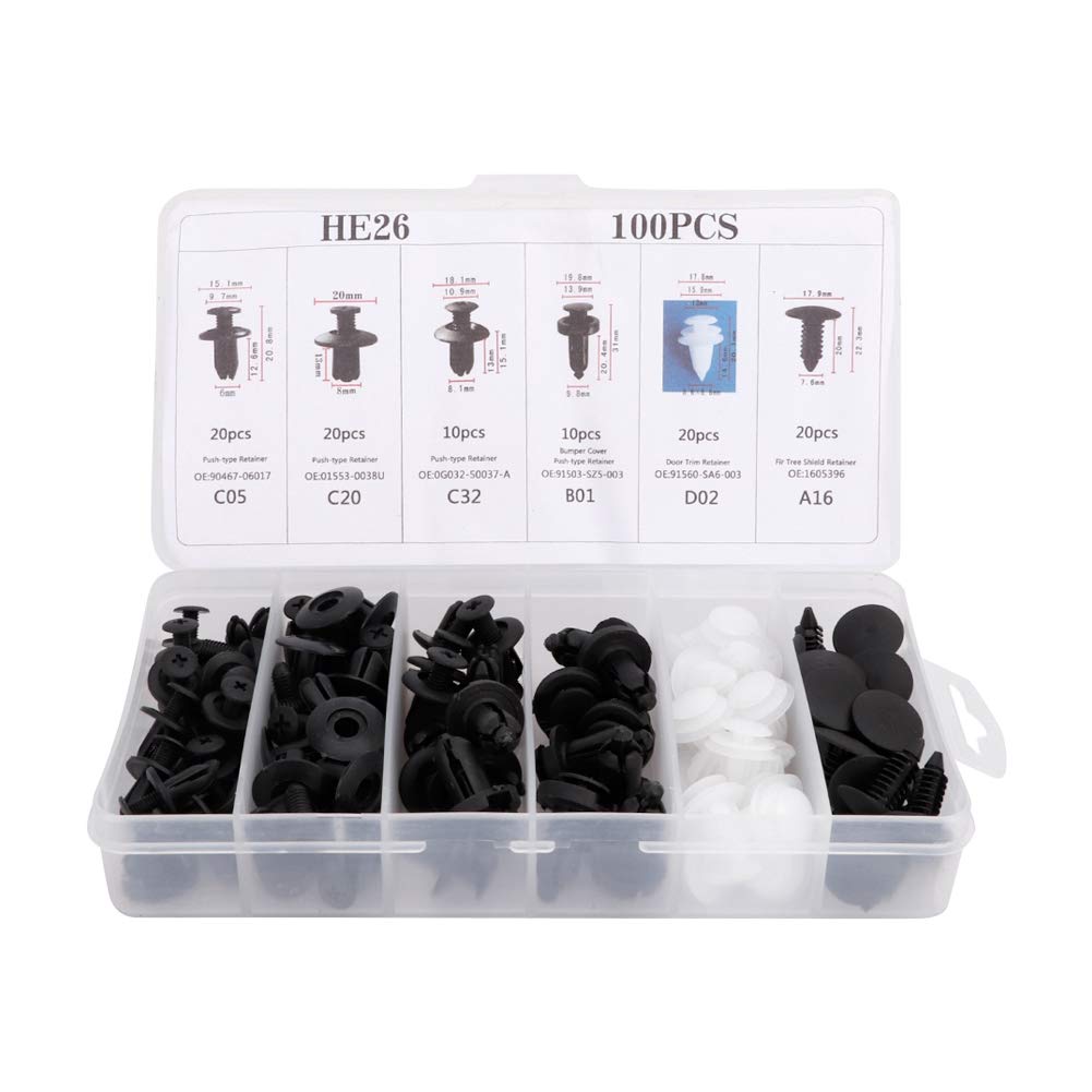 100 Stück Befestigung Clips Auto Reparatur Nieten Set Auto Befestigung Clips 100 Stück Autotür Karte Panel Trim Clips Stoßstangenbefestigung Retainer Push Rivet Kit Universal 100 Stück Befestigung Clips Auto Reparatur Nieten Set Auto Befestigung Clips 100 Stück Autotür Karte Panel Trim Clips Stoßstangenbefestigung Retainer Push Rivet Kit Universal von EBTOOLS