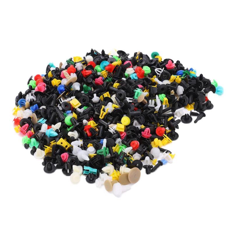 1000 Stück Nieten Fastener Drücken Pin -Clips Iversal -Sortiment für Autotür und Seitenröcke von EBTOOLS