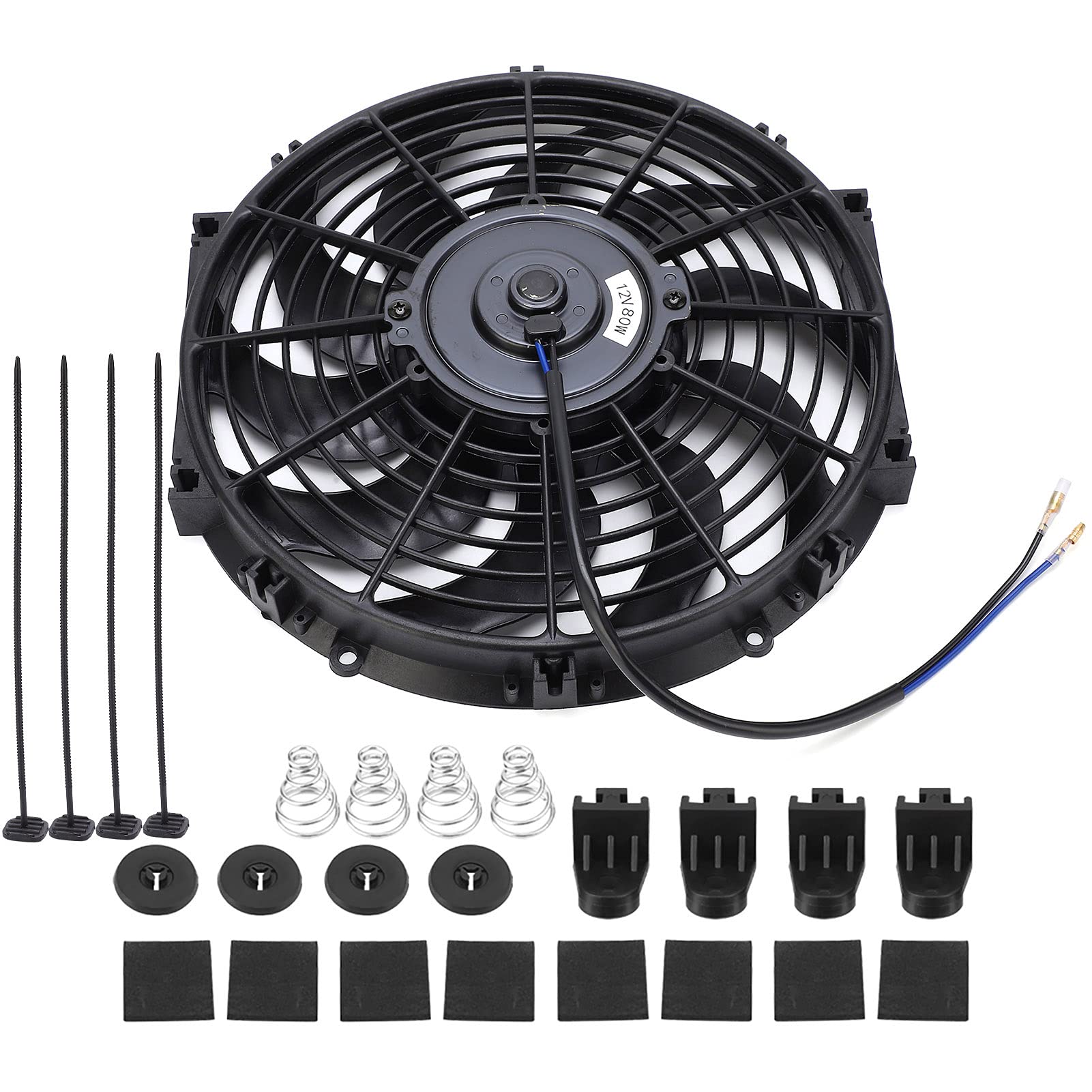 12 Zoll Universal Car Slim Push Pull Elektromotor Lüfter 12V Mit Montagesatz Motorkühlventilator Schlanker Lüfter Auto Motorküh 12 Zoll Universal Car Slim Push Pull Elektromotor Lüfter 12V Mit Montagesatz Motorkühlventilator Schlanker Lüfter Auto Motorküh von EBTOOLS