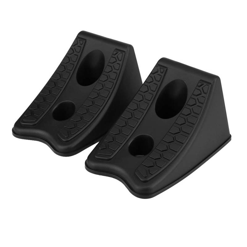 2 Stücke Auto Anti-Slip Block Gummi, Reifen Slip Stopper Achsvermessungsblock (Schwarz) von EBTOOLS