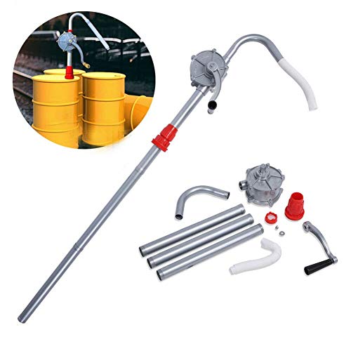 EBTOOLS 29 L/min Umfüllpumpe Rotierende Fasspumpe Flüssigkeiten Manuelle Ölpumpe Handpumpe Benzinpumpe Fuel Tool für Umfüllen Flüssigkeiten Benzin Dieselöl Schmieröl von EBTOOLS