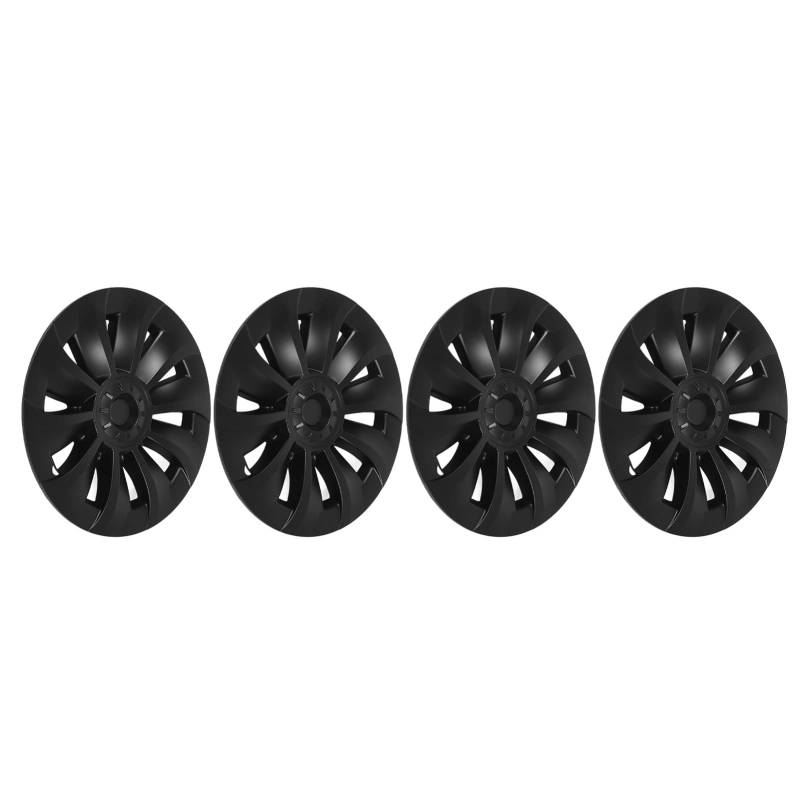 4PCS 9 I Rad Hub für - Sportliches Design & Easy Installation - Vollrad -Ion (Matt-schwarz) von EBTOOLS