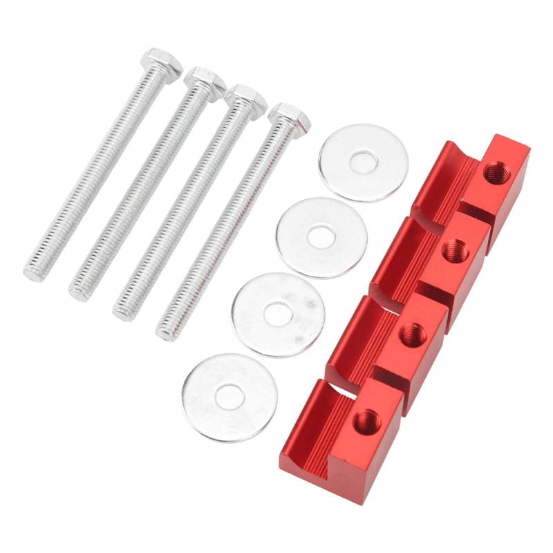 4PCS IVERSAL Pickup TOKBALLE N J Hooks KIT - Aluminium- und Stainl -Stahlmontagelösung (Rot) von EBTOOLS