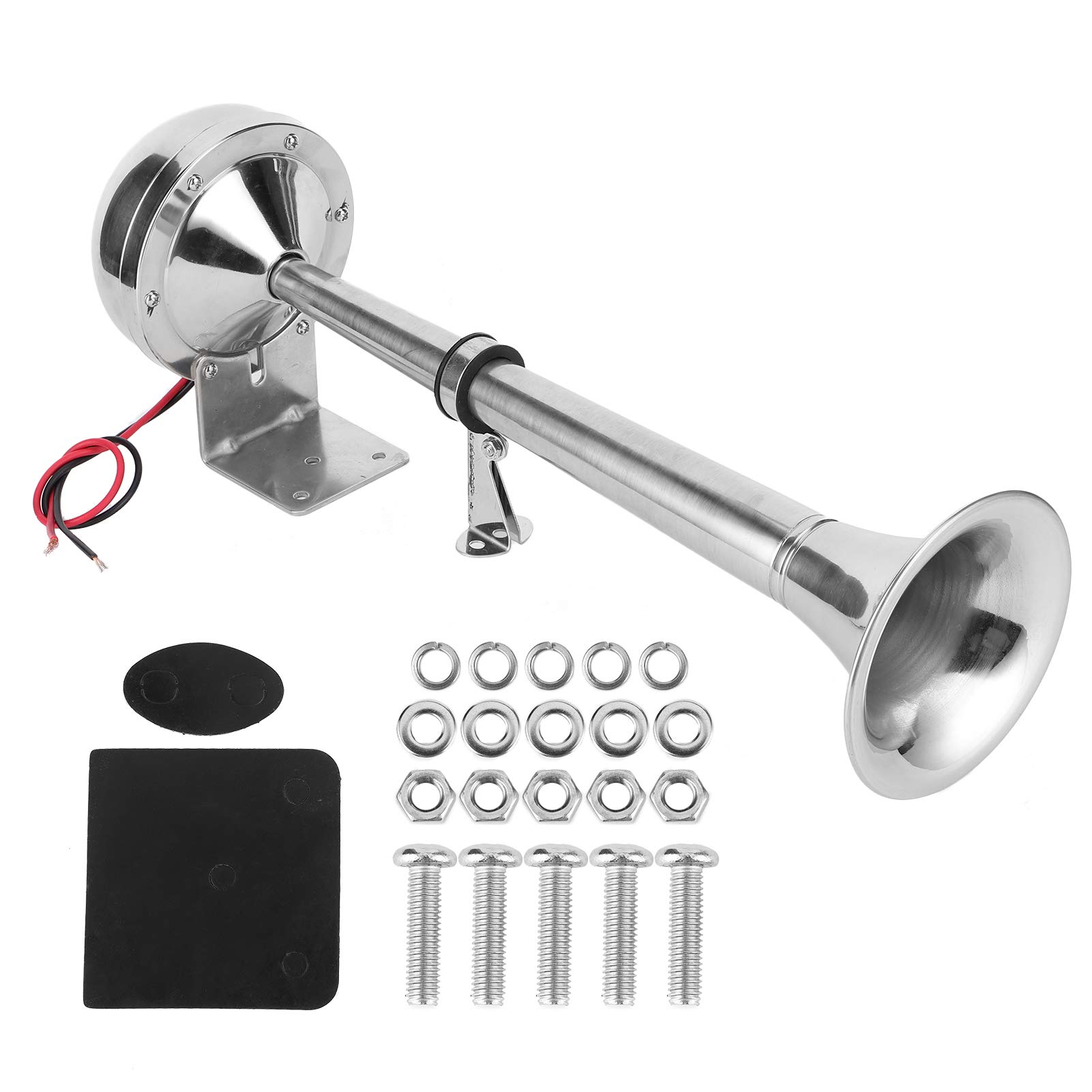 12V Marine Lufthorn Boot Super Loud Air Horn Kit Lufthupe große Größe einzelne Marinequalität 304 Edelstahl 12 V Boot Schiff, Trompete von EBTOOLS