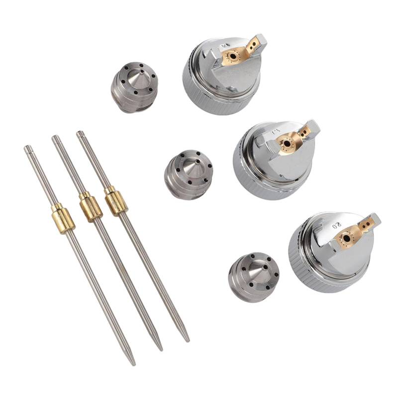 EBTOOLS 3 Sets Nadel -ID -Düsen Kit für Professionelle Ters 0,4 Mm, 0,7 Mm, 2, B und Kunststoff für Automobil und Holzbearbeitung von EBTOOLS