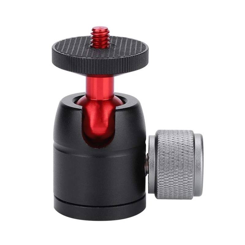 EBTOOLS Elerose Alumium Alloy Red 1/4 '' Schraubbefestigung Kugelkopf 360 ° / 90 ° Rotation Stativköpfe für DSLR-Kamera-Stativ, Last 2 KG von EBTOOLS