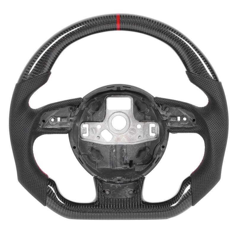 Lenkrad, Carbon Lenkrad Racing Lenkrad Nappa Perforiertes Leder Passend für B8.5 RS3 RS4 RS5 RS6 RS7 2013-2016 von EBTOOLS