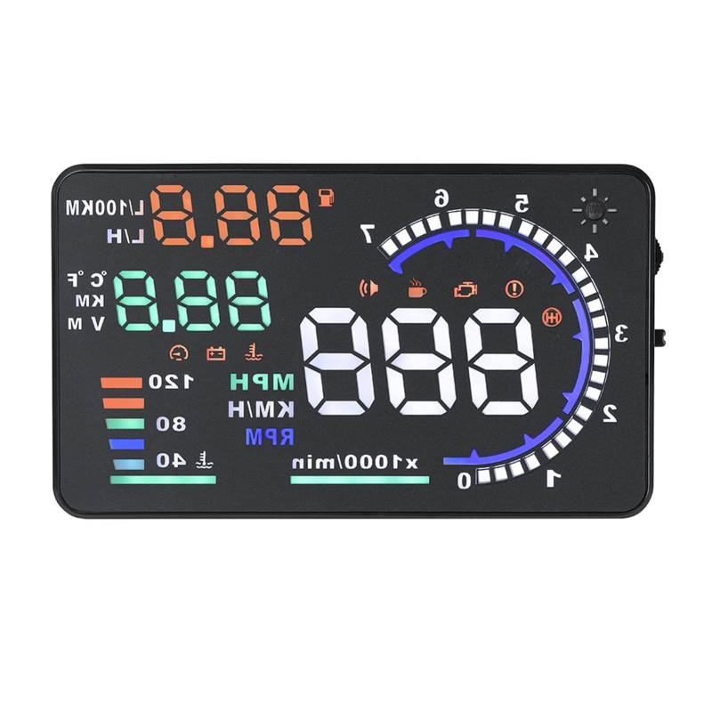 EBTOOLS Auto HUD Head Up Display OBD II Auto HUD Head Up Display Head up Display Auto HUD 5.5 '' OBD II Auto HUD Display Auto Windshield Reflektierende Bildschirmdrehzahlanzeige von EBTOOLS