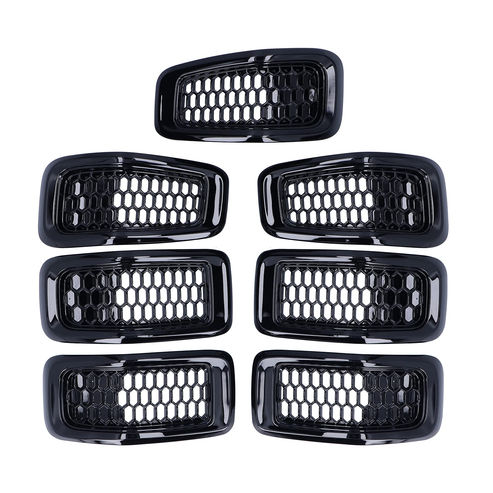 Frontgitter Auto Frontgrill Einsätze Mesh Grillabdeckung Frontgitter 7 STÜCKE Frontgittereinsätze Grillschutzbesatzer Ersatz für Cherokee 2014-2018 Frontgitter Auto Frontgrill Einsätze Mesh Grillabdeckung Frontgitter 7 STÜCKE Frontgittereinsätze Grillschutzbesatzer Ersatz für Cherokee 2014-2018 von EBTOOLS