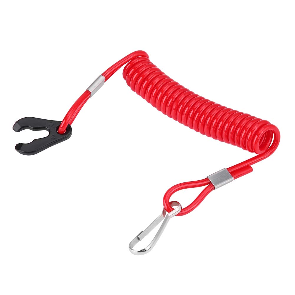 Für Quickstop Boot - Motor-Kill-Schalter Ersetzen Sie Den Professionellen Außenborder-Motorzündung Not-Kill-Stopp-Schalter Schlüssel Lanyard Seilclip-Sicherheitsleine Lanyard Ausziehbar Für All Serie von EBTOOLS