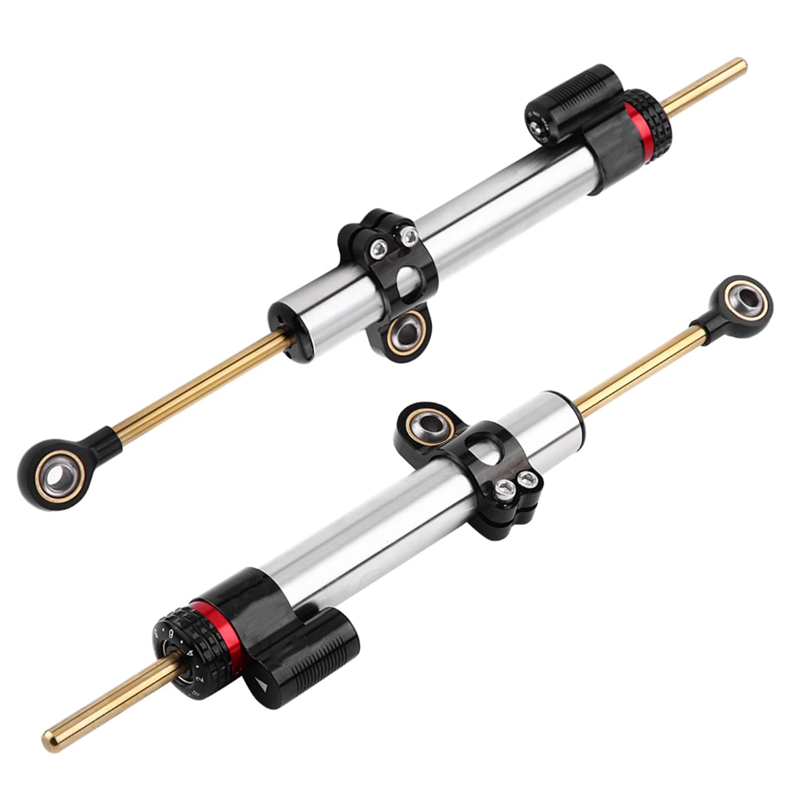 Lenkungsdämpfer Motorrad-Motorrad Dämpfer Stabilisator Motorrad Stabilisator Lenkung Dämpfer Einstellbar Universal Aluminium Lenkungsdämpfer Motorrad Für Mt10 Mt 07 Mt09 Lange Ausführung von EBTOOLS