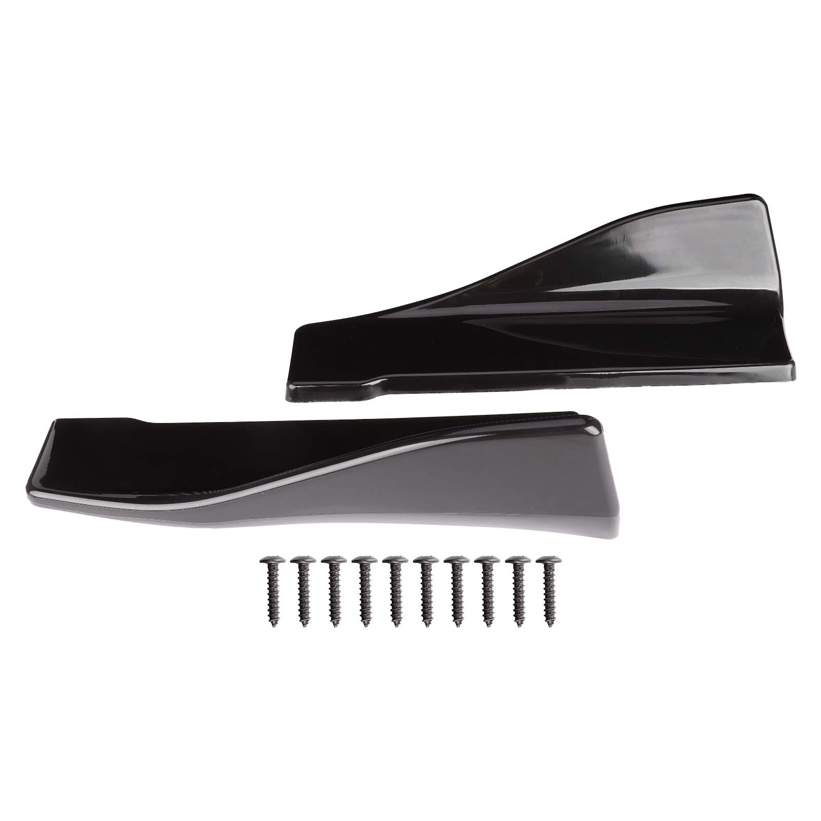 Rear Bumper Diffuser Rear Bumper Deflector 2pcs Universal Heck Stoßfänger Diffusor Lippenseitenröcke glänzend schwarz mit Befestigungsschrauben Rear Bumper Diffuser Rear Bumper Deflector 2pcs Universal Heck Stoßfänger Diffusor Lippenseitenröcke glänzend schwarz mit Befestigungsschrauben von EBTOOLS