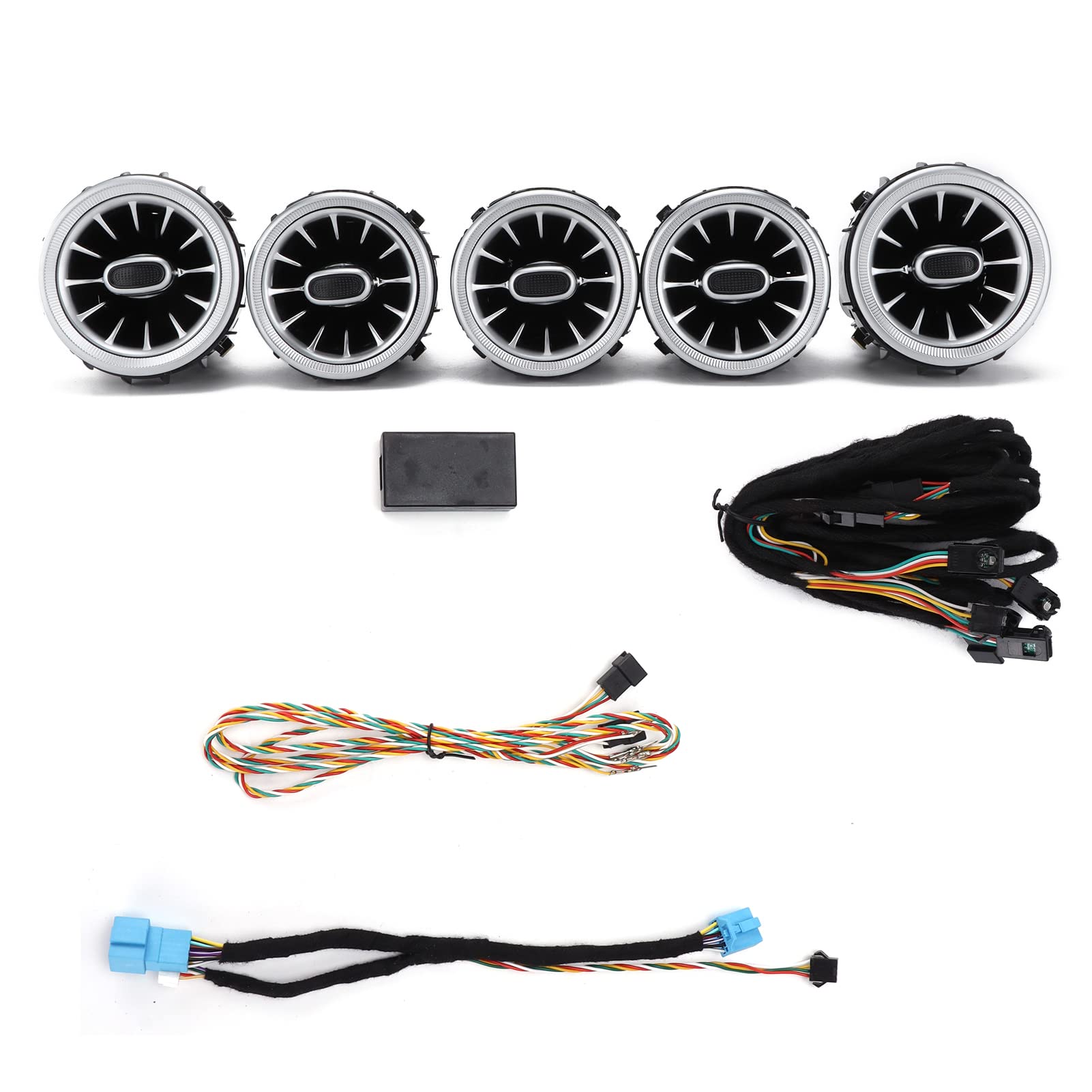 Turbo Air Vent Turbo Atmosphere Light 5pcs 64 Color Front LED Turbine AIL Entlüftungsumgebung Light Kit Ersatz für C GLC- von EBTOOLS