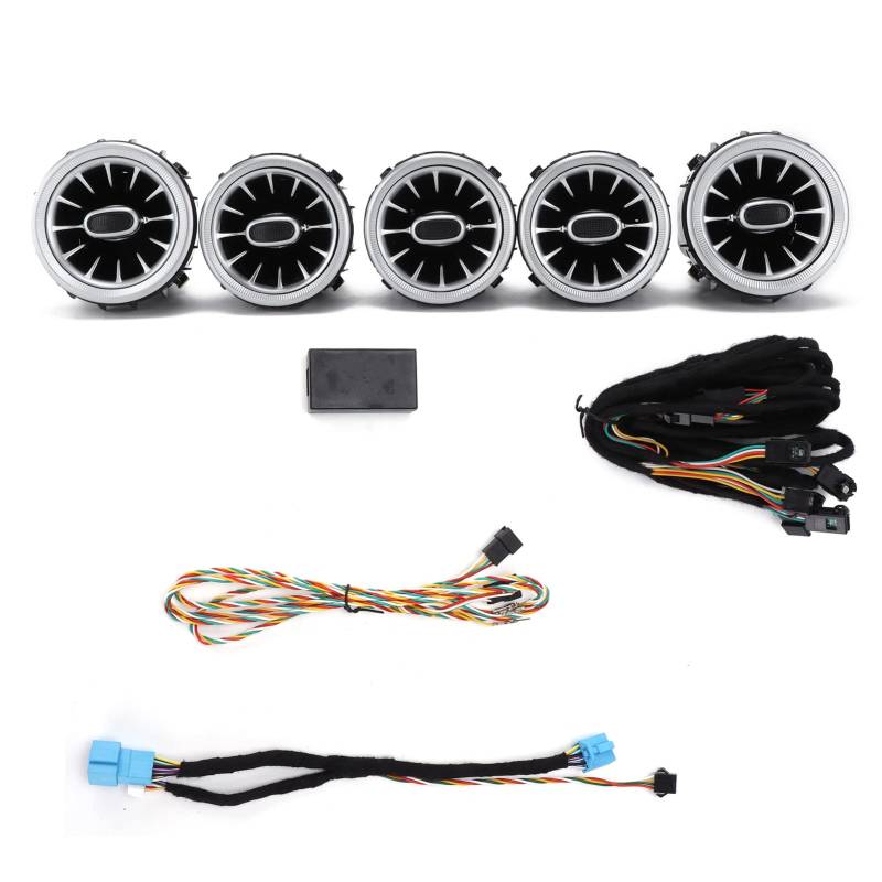 Turbo Air Vent Turbo Atmosphere Light 5pcs 64 Color Front LED Turbine AIL Entlüftungsumgebung Light Kit Ersatz für C GLC- von EBTOOLS