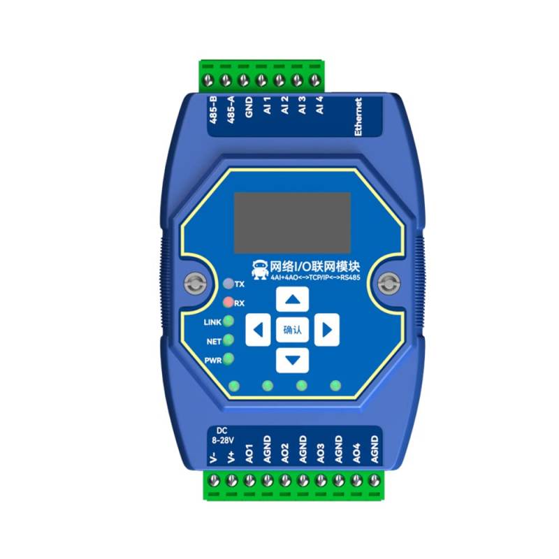 EBYTE 4AI+ 4AO RS485 Etherent Switch Value Acquisition Controller ME31-XAXA0404 ModBus TCP RTU I/O Netzwerkmodul 8-28V von EBYTE