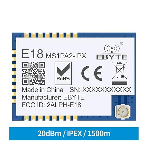 EBYTE CC2530 2,4 GHz ZigBee 3.0 Wireless-Modul 20 dBm E18-MS1PA2-IPX 1,2 km IPEX-Schnittstelle Kleine Größe 100 mW Smart Home Eingebauter PA LNA von EBYTE