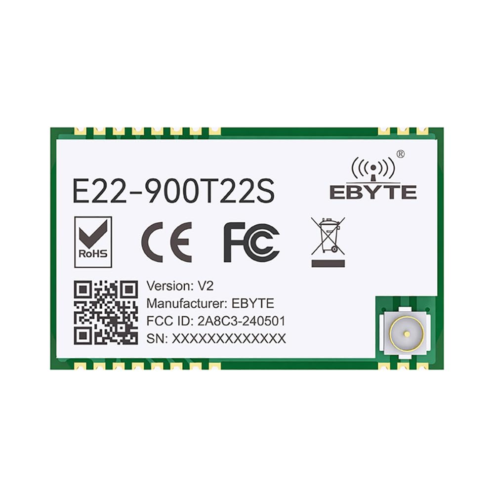 EBYTE UART 868 MHz 915 MHz TCXO E22-900T22S LoRa Net Working RSSI Wireless Transceiver 22dBm SMD IPEX Stamp Hole RF Module Transmitter EBYTE UART 868 MHz 915 MHz TCXO E22-900T22S LoRa Net Working RSSI Wireless Transceiver 22dBm SMD IPEX Stamp Hole RF Module Transmitter von EBYTE