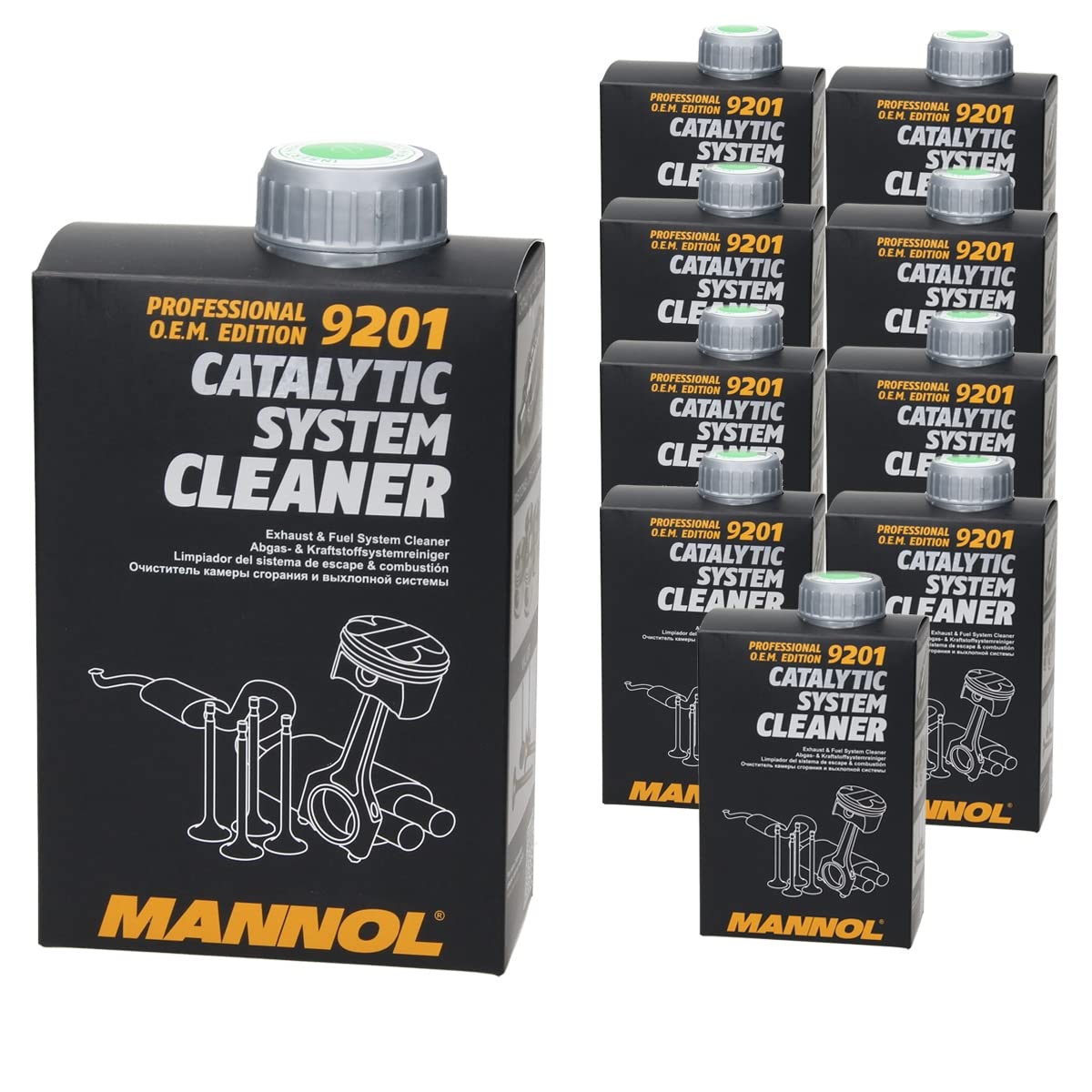 MANNOL 9201 Catalytic System Cleaner 10 x 500 ml, Abgas - & Kraftstoffsystemreiniger, Katalysator System Reiniger, Benzin Reiniger, Abgasreiniger Katalysatorschutz, Professionell O.E.M. Edition MANNOL 9201 Catalytic System Cleaner 10 x 500 ml, Abgas - & Kraftstoffsystemreiniger, Katalysator System Reiniger, Benzin Reiniger, Abgasreiniger Katalysatorschutz, Professionell O.E.M. Edition von ECD Germany