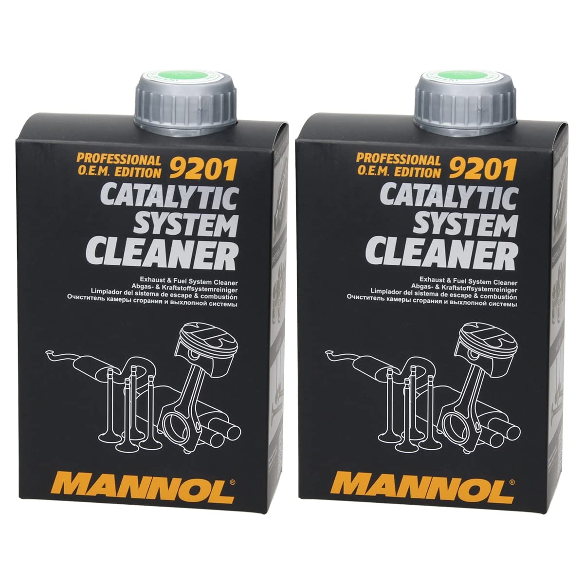 MANNOL 9201 Catalytic System Cleaner 2 x 500 ml, Abgas - & Kraftstoffsystemreiniger, Katalysator System Reiniger, Benzin Reiniger, Abgasreiniger Katalysatorschutz, Professionell O.E.M. Edition MANNOL 9201 Catalytic System Cleaner 2 x 500 ml, Abgas - & Kraftstoffsystemreiniger, Katalysator System Reiniger, Benzin Reiniger, Abgasreiniger Katalysatorschutz, Professionell O.E.M. Edition von ECD Germany