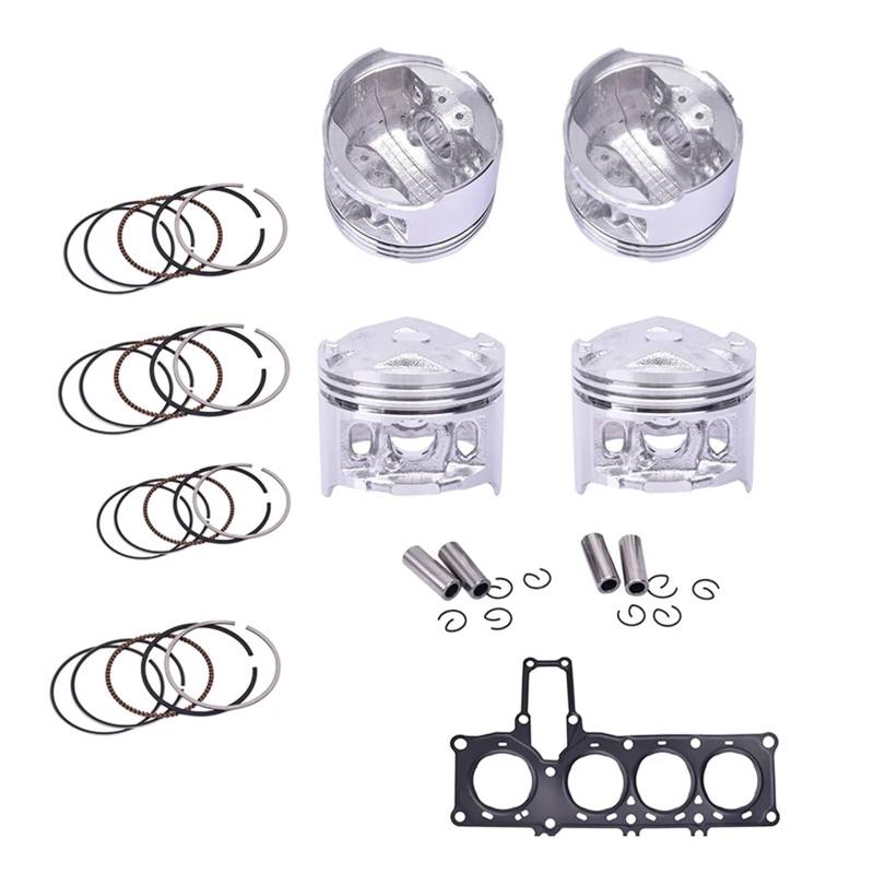 Motorrad Mitte Reparatur Pad Zylinderkopf Überholung Dichtung Matte und Kolben Ringe Kit for CBR250 CBR 250 MC19 KY1 1988-1989(0.75 one set) von ECFZTLAV