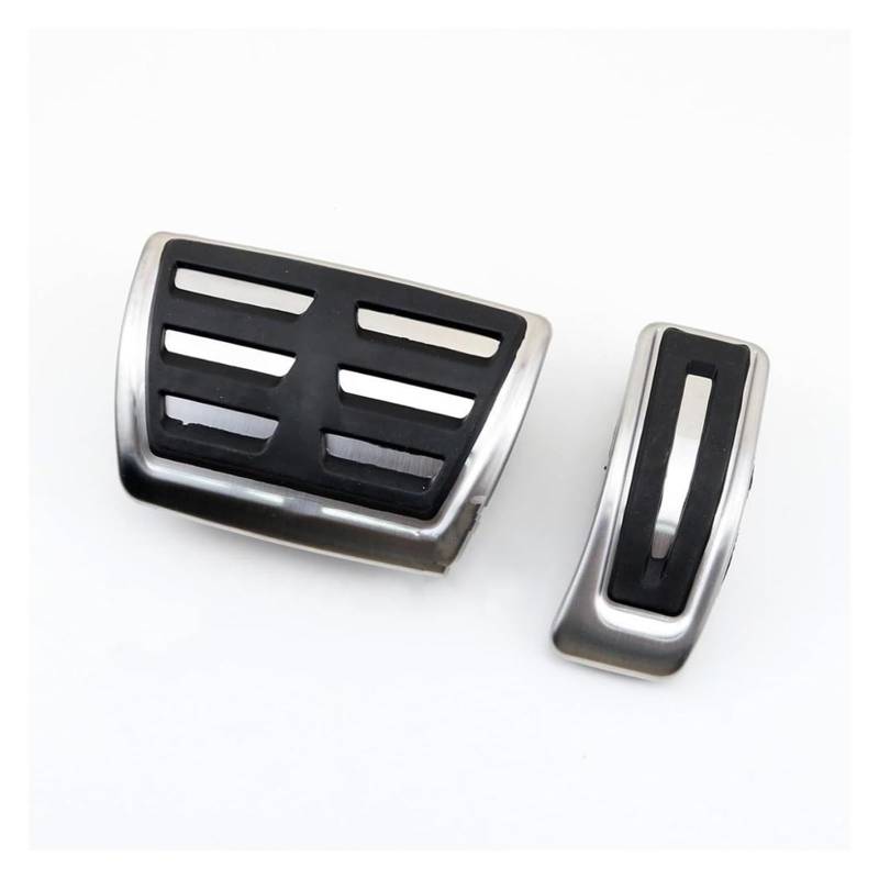AUTO COPRIPEDALI PEDALI Für A&udi Für Q7 2016 2017 2018 Zubehör Kraftstoff Brems Fuß Rest AT Pedal Platte Beschleuniger Refit Pads Dekoration Aufkleber Auto Pedal(AT 2pcs Set) von ECKYGYCEPK