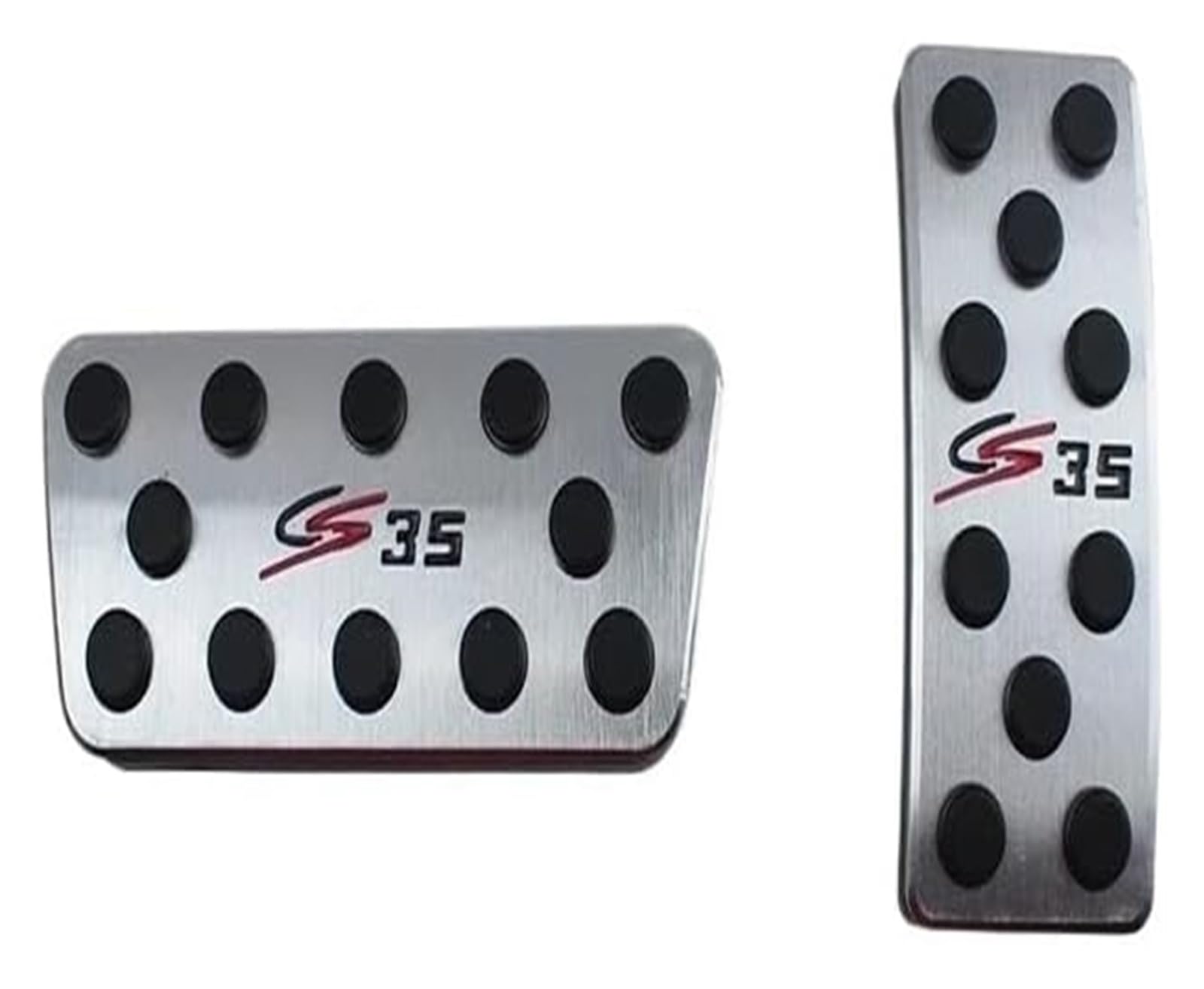 AUTO COPRIPEDALI PEDALI Für Changan CS35 CS 35 2012-2017 Accelerator Gas Bremspedale Kupplung Abdeckung AT MT Zubehör Aluminium Legierung Auto Fuß Pedal Pad(At 2pcs) von ECKYGYCEPK