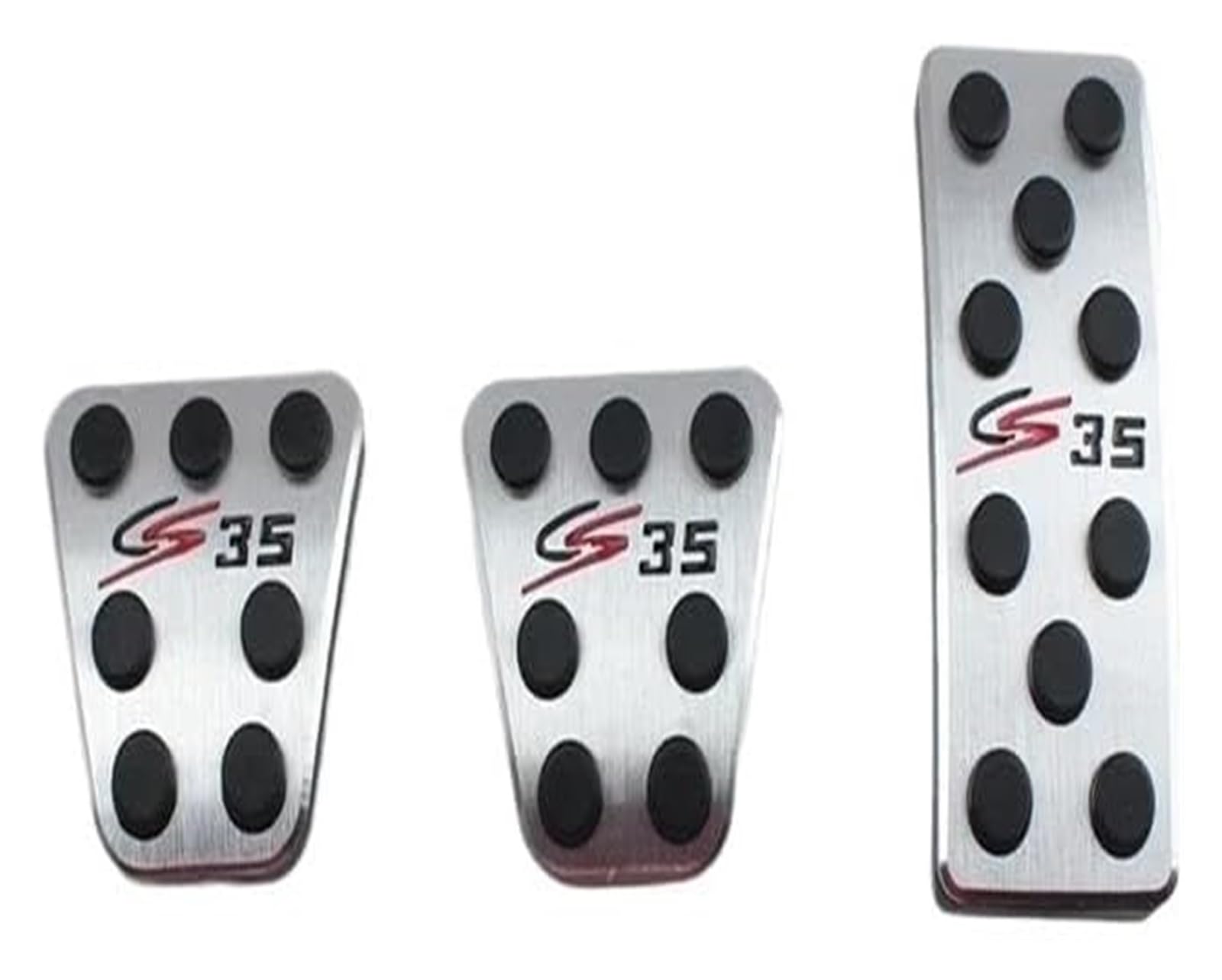 AUTO COPRIPEDALI PEDALI Für Changan CS35 CS 35 2012-2017 Accelerator Gas Bremspedale Kupplung Abdeckung AT MT Zubehör Aluminium Legierung Auto Fuß Pedal Pad(Mt 3pcs) von ECKYGYCEPK