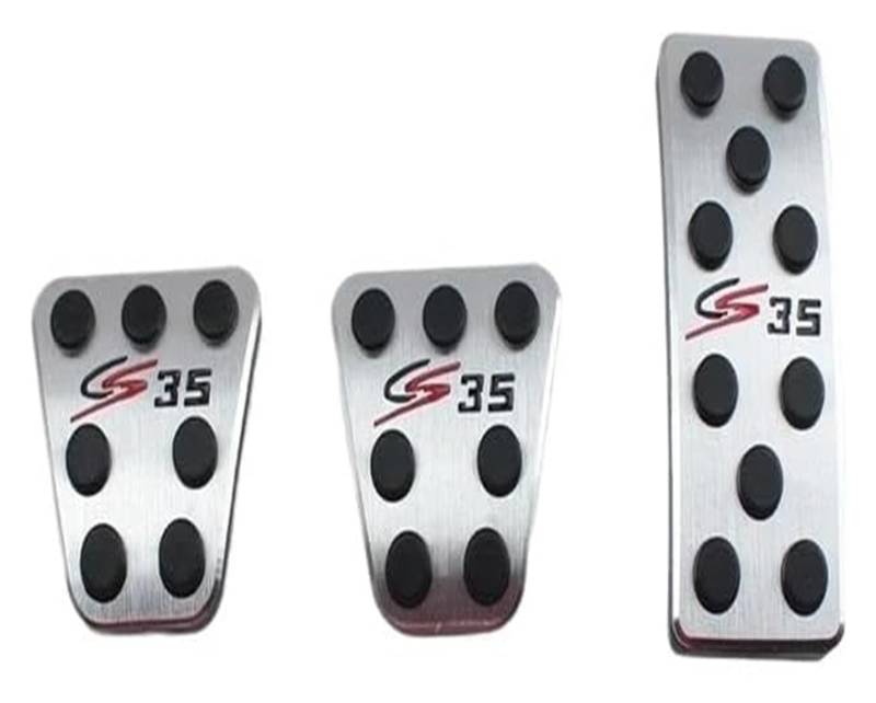 AUTO COPRIPEDALI PEDALI Für Changan CS35 CS 35 2012-2017 Accelerator Gas Bremspedale Kupplung Abdeckung AT MT Zubehör Aluminium Legierung Auto Fuß Pedal Pad(Mt 3pcs) von ECKYGYCEPK
