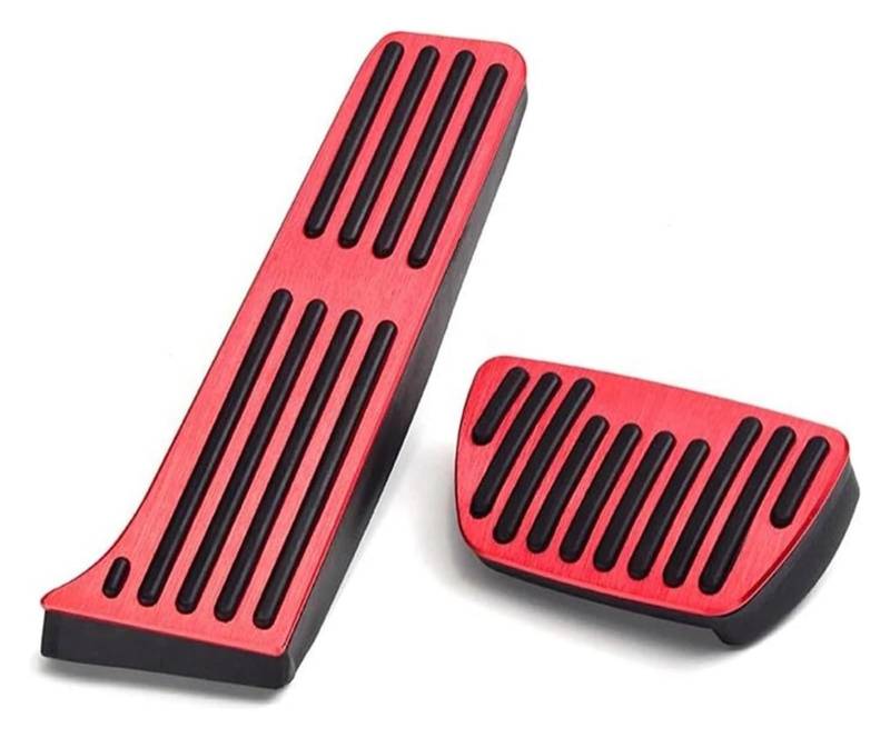 AUTO COPRIPEDALI PEDALI Für T&oyota Für Camry 70 XV70 2018-2020 2021 2022 Accelerator Kraftstoff Brems Fußstütze Pedal Platte Abdeckung Auto Pad Brems Gummi(At 2pcs Red) von ECKYGYCEPK