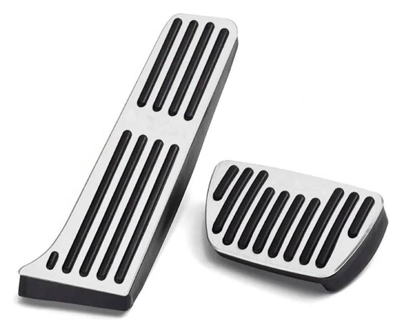 AUTO COPRIPEDALI PEDALI Für T&oyota Für Camry 70 XV70 2018-2020 2021 2022 Accelerator Kraftstoff Brems Fußstütze Pedal Platte Abdeckung Auto Pad Brems Gummi(At 2pcs Silver) von ECKYGYCEPK