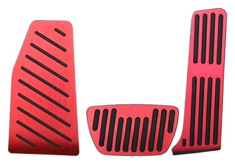 AUTO COPRIPEDALI PEDALI Für T&oyota RAV4 XA50 2023 2022 2021 Zubehör LHD Auto Kraftstoff Gaspedal Bremse Rest Fuß Pedale Clucth Pad(Red 3 Pieces) von ECKYGYCEPK