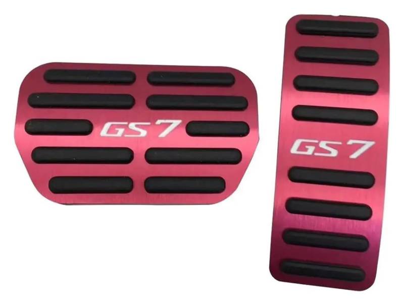 AUTO COPRIPEDALI PEDALI Für Trumpchi GS7 2017 2018 2019 2020 2021 2022 Aluminium Auto Fußstütze Pedal Beschleuniger Kraftstoff Bremspedale Abdeckung Zubehör(Gs7 Red) von ECKYGYCEPK