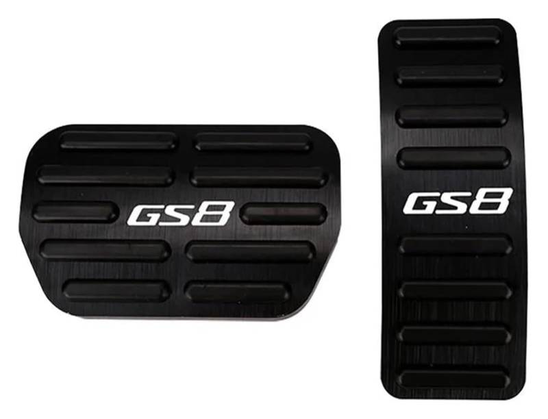 AUTO COPRIPEDALI PEDALI Für Trumpchi GS8 2017 2018 2019 2020 2021 2022 Aluminium Auto Fußstütze Pedal Beschleuniger Kraftstoff Bremspedale Abdeckung Zubehör(Gs8 Black) von ECKYGYCEPK