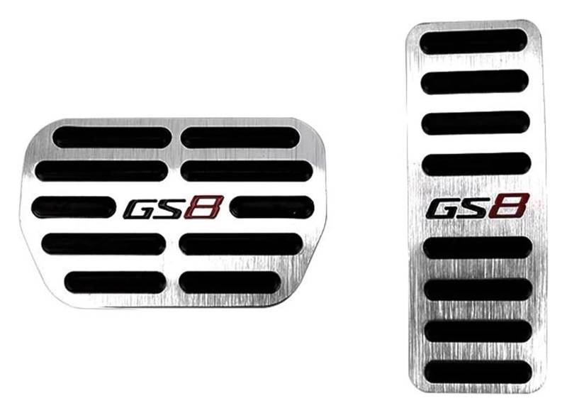 AUTO COPRIPEDALI PEDALI Für Trumpchi GS8 2017 2018 2019 2020 2021 2022 Aluminium Auto Fußstütze Pedal Beschleuniger Kraftstoff Bremspedale Abdeckung Zubehör(Gs8 Silver) von ECKYGYCEPK