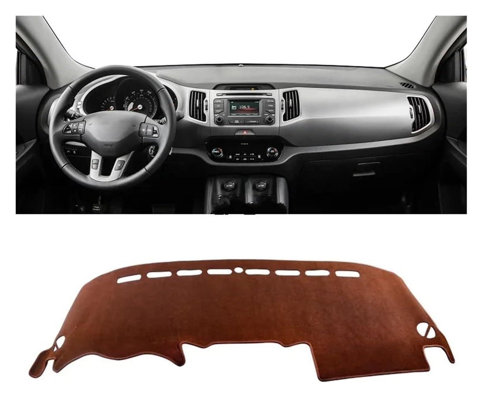 Auto Armaturenbrett Matte Für Kia Für Sportage 3 R 2011 2012 2013 2014 2015 Auto Armaturenbrett Abdeckung Matte Instrument Schreibtisch Sonnenschutz rutschfeste Unterlage(B Brown) von ECKYGYCEPK