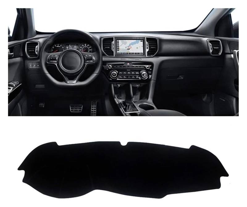 Auto Armaturenbrett Matte Für Kia Für Sportage 4 Für QL 2016 2017 2018 2019-2021 Auto Armaturenbrett Abdeckungsmatte Sonnenschutz Vermeiden Licht rutschfeste Unterlage(A Black Side LHD) von ECKYGYCEPK