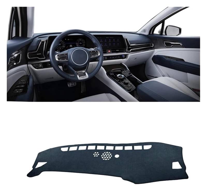Auto Armaturenbrett Matte Für Kia Für Sportage Für NQ5 5 Für MK5 Für Hybrid X Für GT Für Line 2022-2024 Auto Armaturenbrett Abdeckungsmatte Instrumententisch Sonnenschutz(Black LHD) von ECKYGYCEPK